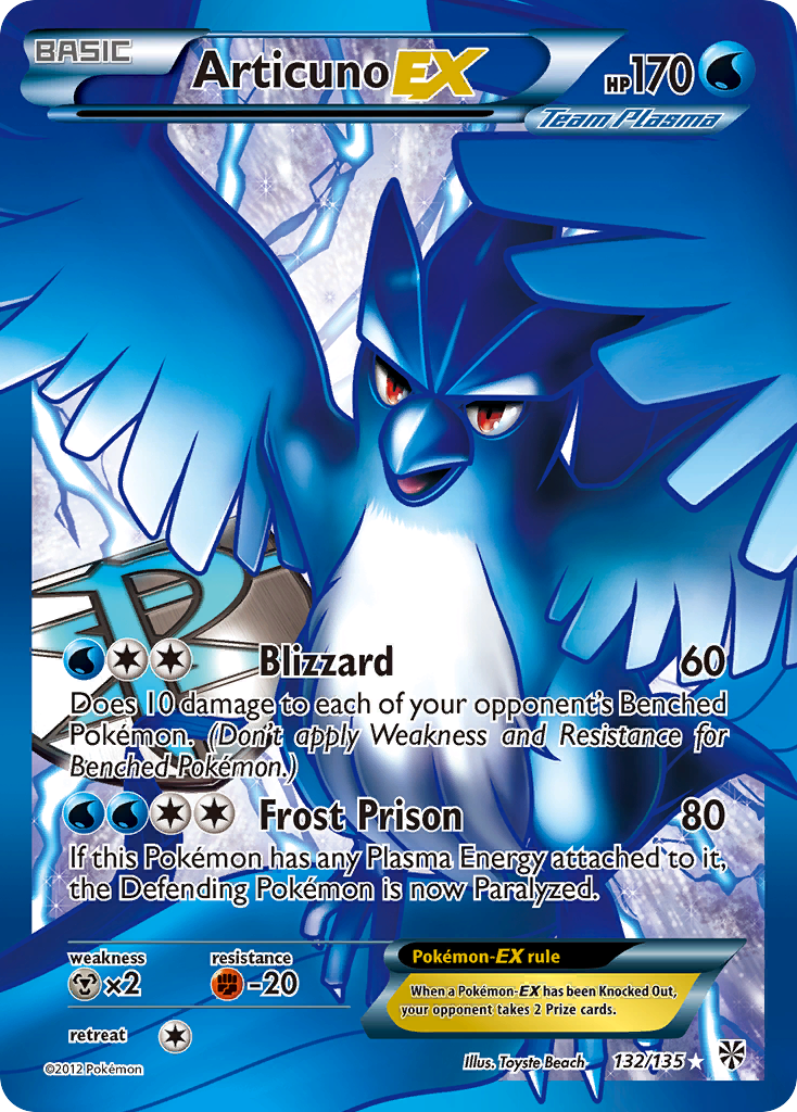 Articuno EX (132/135) [Black & White: Plasma Storm] | Rock City Comics