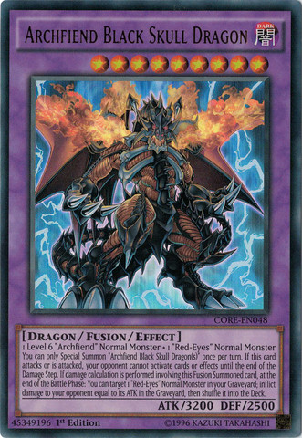 Archfiend Black Skull Dragon [CORE-EN048] Ultra Rare | Rock City Comics