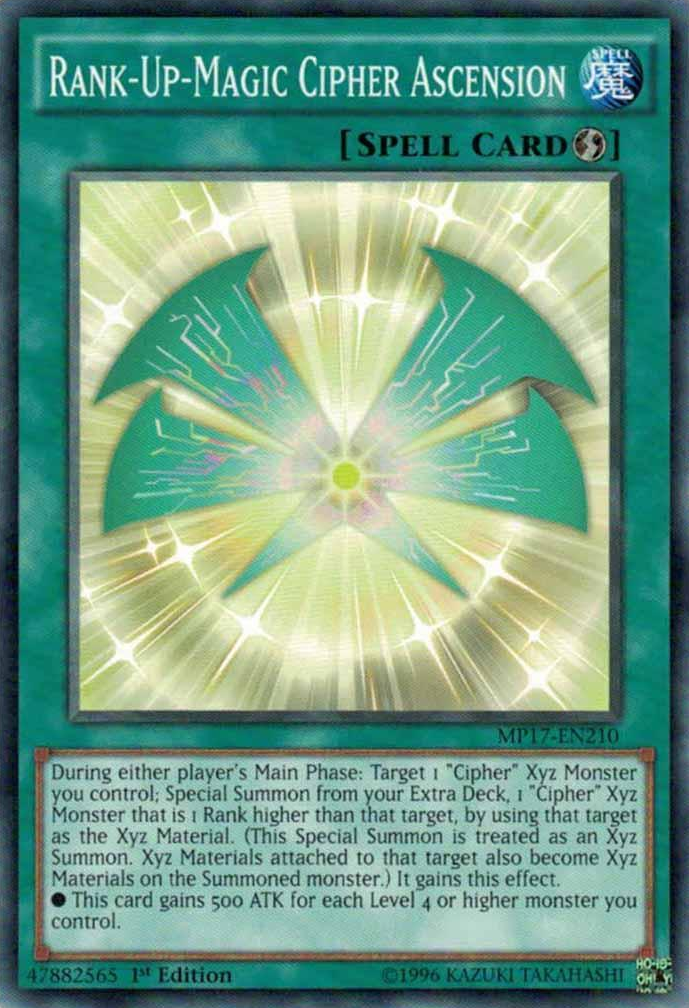 Rank-Up-Magic Cipher Ascension [MP17-EN210] Common | Rock City Comics