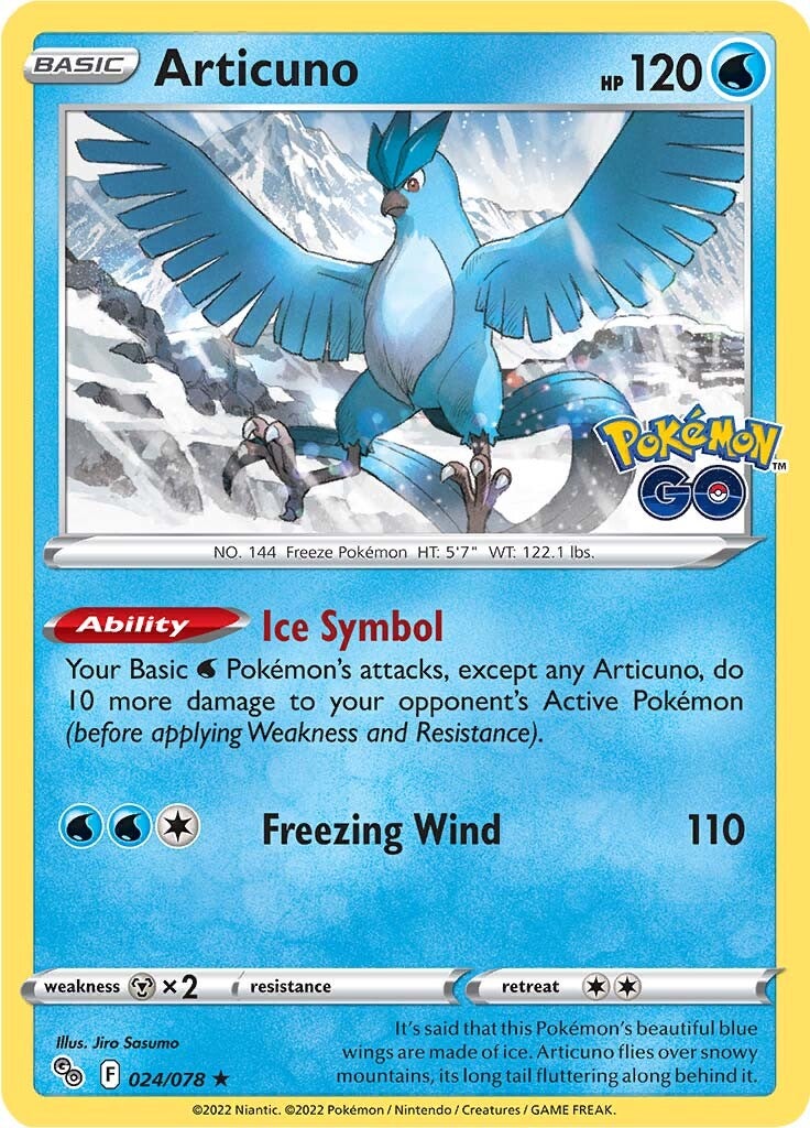 Articuno (024/078) [Pokémon GO] | Rock City Comics