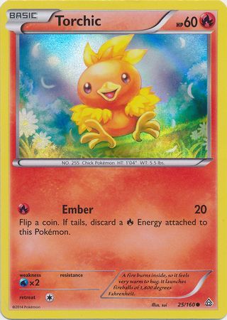 Torchic (25/160) (Sheen Holo) [XY: Primal Clash] | Rock City Comics