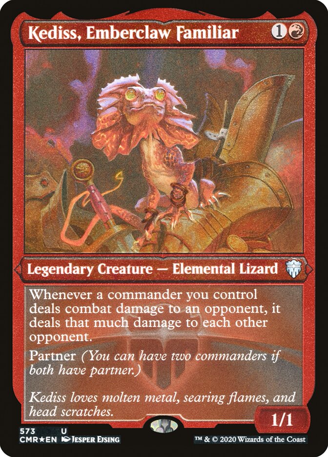 Kediss, Emberclaw Familiar (Etched) [Commander Legends] | Rock City Comics