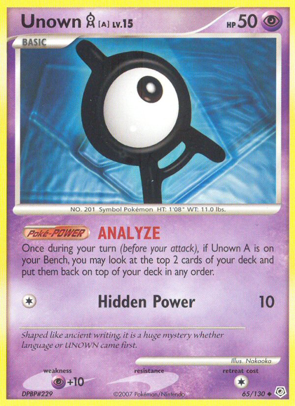 Unown A (65/130) [Diamond & Pearl: Base Set] | Rock City Comics