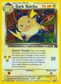 Dark Raichu (83/82) [Team Rocket Unlimited] | Rock City Comics