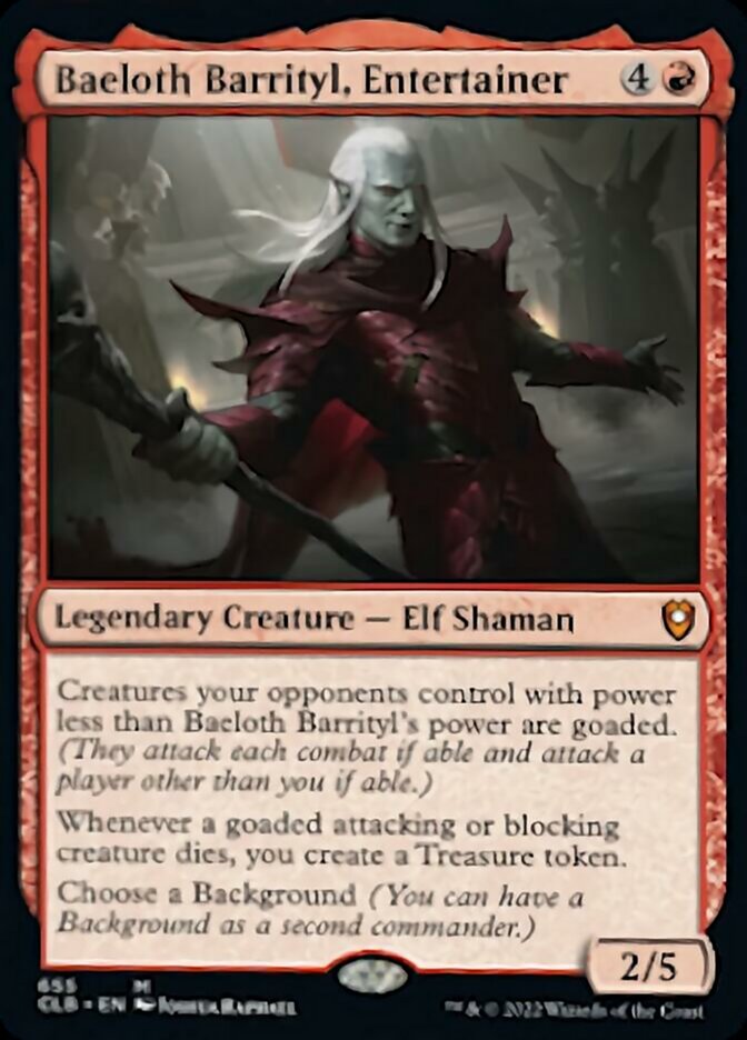 Baeloth Barrityl, Entertainer [Commander Legends: Battle for Baldur's Gate] | Rock City Comics