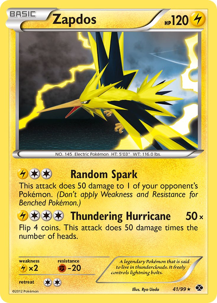 Zapdos (41/99) (Blister Exclusive) [Black & White: Next Destinies] | Rock City Comics