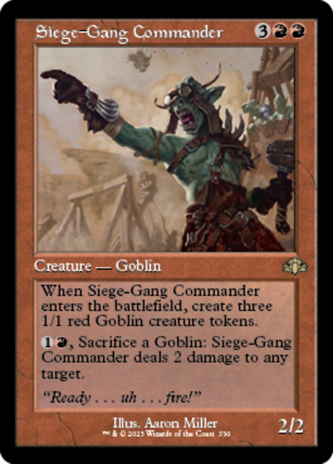 Siege-Gang Commander (Retro) [Dominaria Remastered] | Rock City Comics