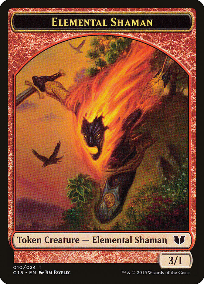 Knight (004) // Elemental Shaman Double-Sided Token [Commander 2015 Tokens] | Rock City Comics