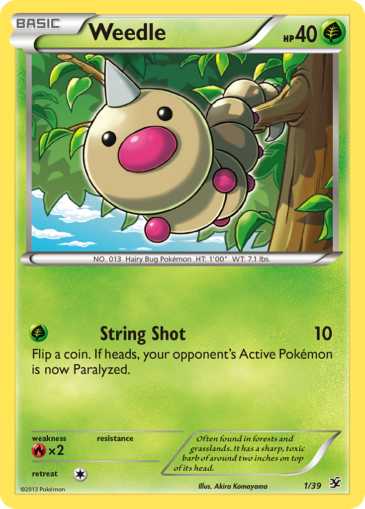 Weedle (1/39) [XY: Kalos Starter Set] | Rock City Comics