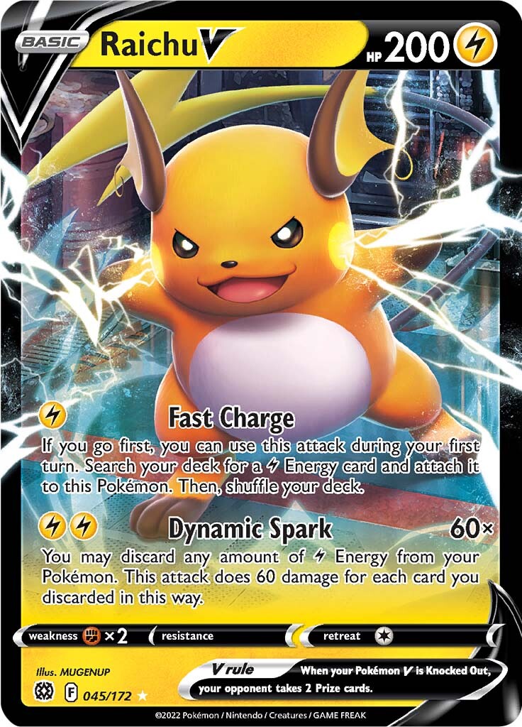 Raichu V (045/172) [Sword & Shield: Brilliant Stars] | Rock City Comics