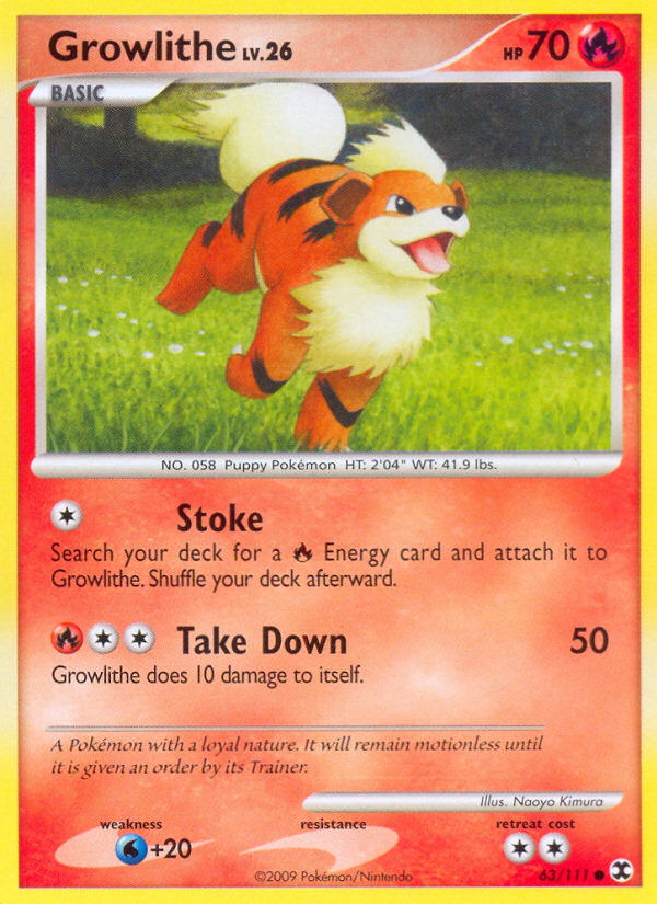 Growlithe (63/111) [Platinum: Rising Rivals] | Rock City Comics