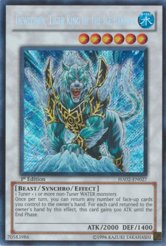 Dewloren, Tiger King of the Ice Barrier [HA02-EN027] Secret Rare | Rock City Comics