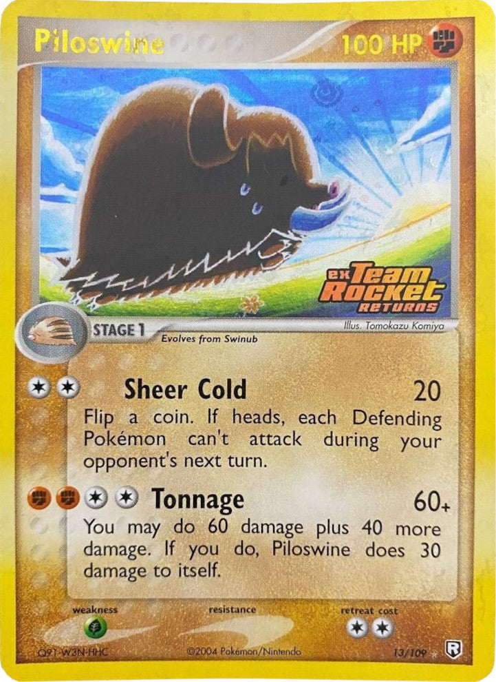 Piloswine (13/109) (Stamped) [EX: Team Rocket Returns] | Rock City Comics