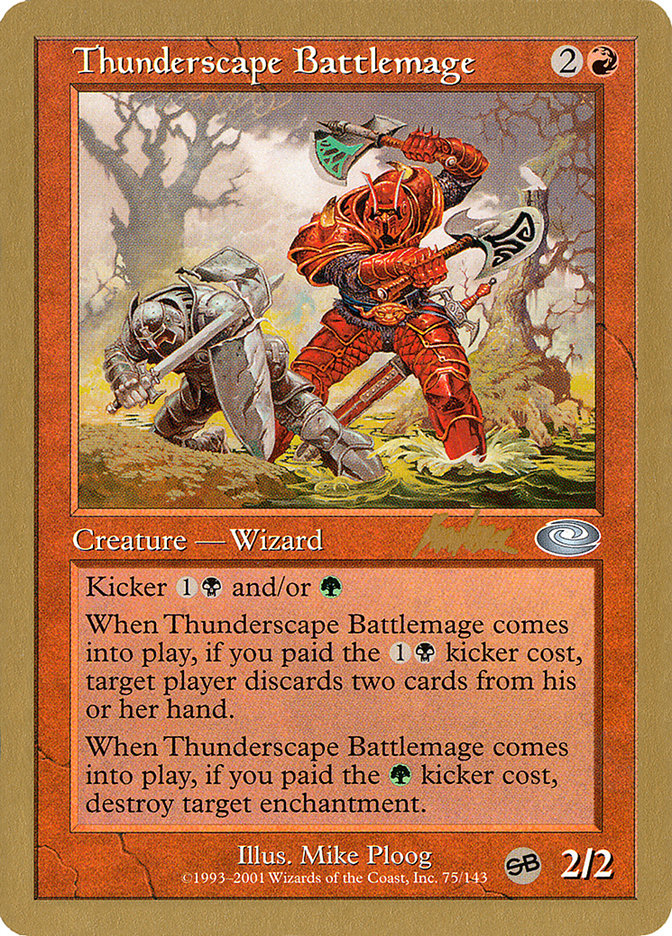 Thunderscape Battlemage (Brian Kibler) (SB) [World Championship Decks 2002] | Rock City Comics