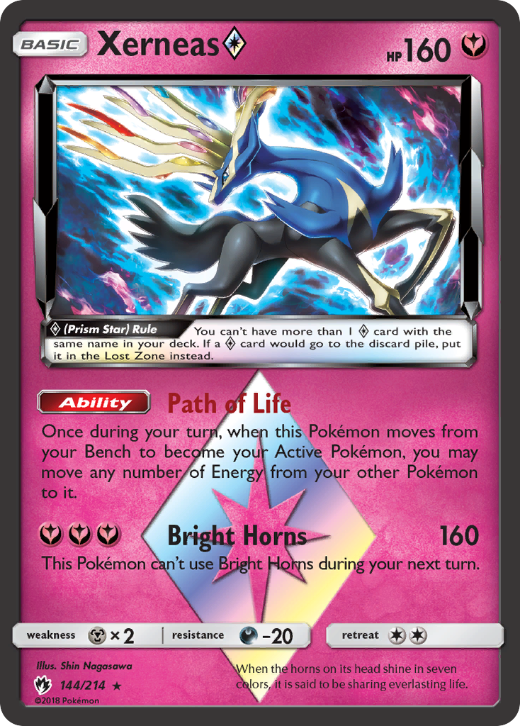 Xerneas (144/214) (Prism Star) [Sun & Moon: Lost Thunder] | Rock City Comics