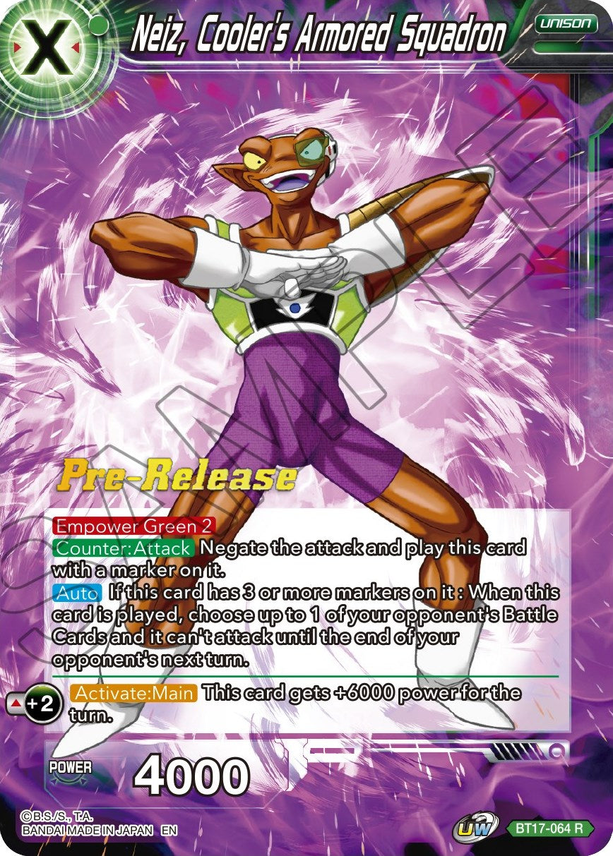 Neiz, Cooler's Armored Squadron (BT17-064) [Ultimate Squad Prerelease Promos] | Rock City Comics