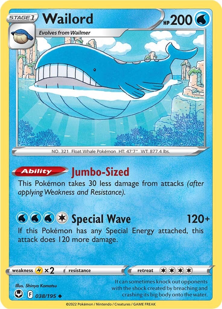 Wailord (038/195) [Sword & Shield: Silver Tempest] | Rock City Comics