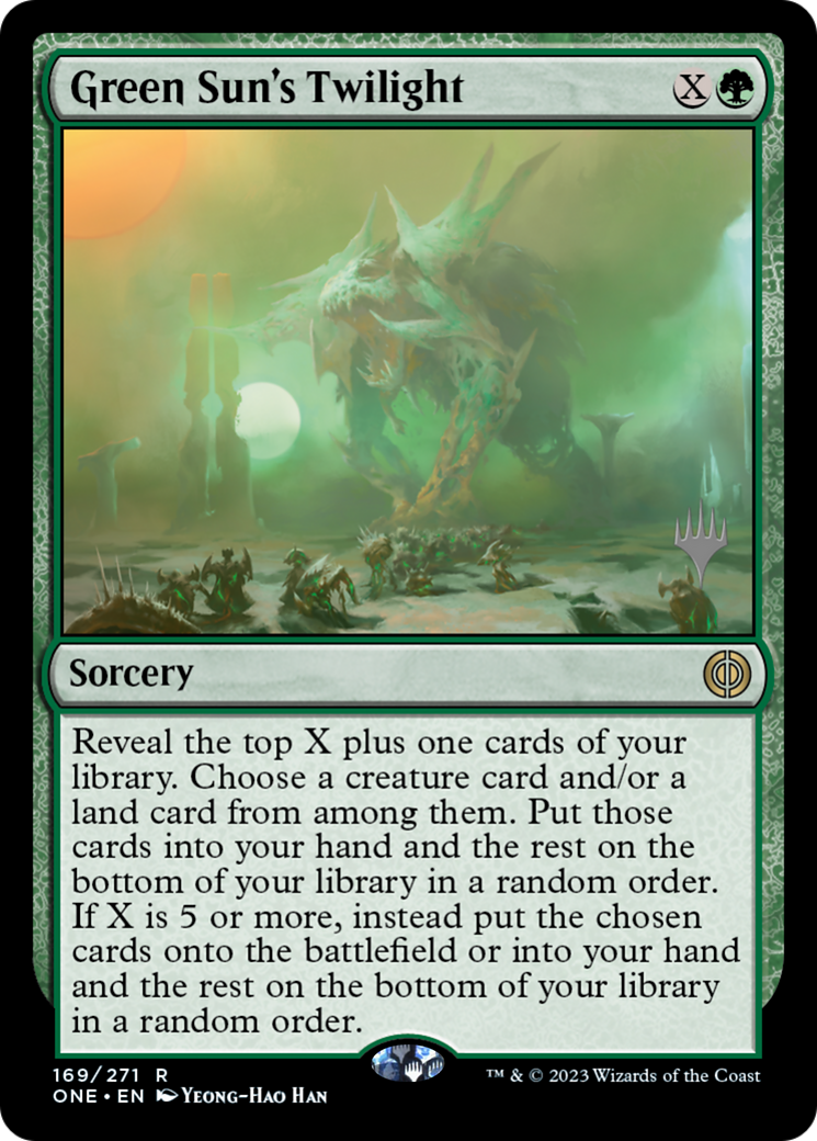 Green Sun's Twilight (Promo Pack) [Phyrexia: All Will Be One Promos] | Rock City Comics