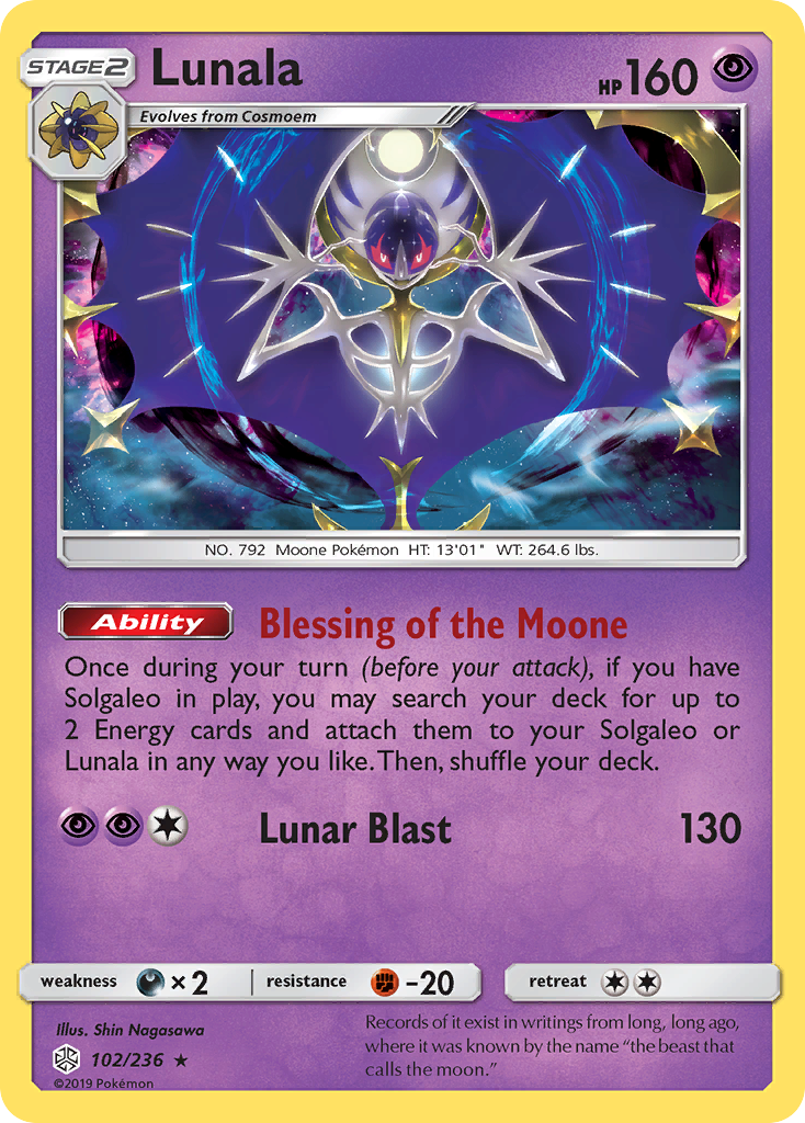 Lunala (102/236) [Sun & Moon: Cosmic Eclipse] | Rock City Comics