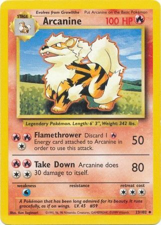 Arcanine (23/102) [Base Set Unlimited] | Rock City Comics