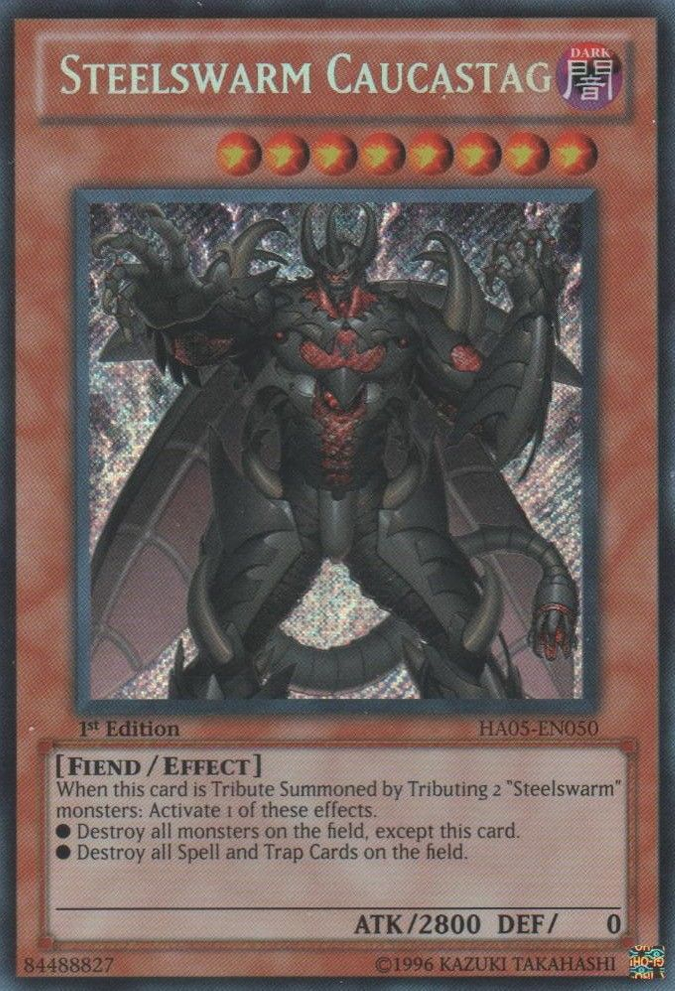 Steelswarm Caucastag [HA05-EN050] Secret Rare | Rock City Comics