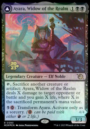 Ayara, Widow of the Realm // Ayara, Furnace Queen [March of the Machine Prerelease Promos] | Rock City Comics