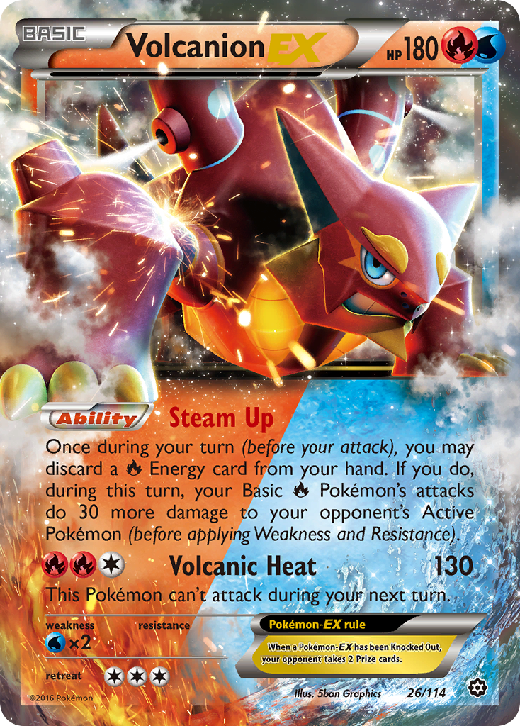 Volcanion EX (26/114) [XY: Steam Siege] | Rock City Comics