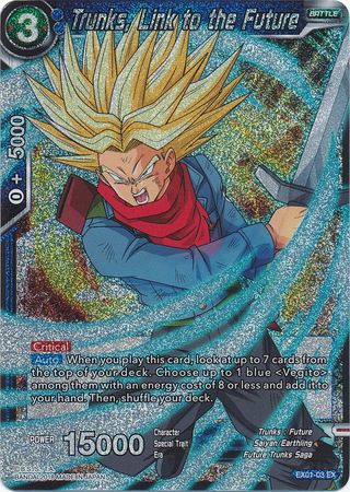 Trunks, Link to the Future (Foil) (EX01-03) [Mighty Heroes] | Rock City Comics