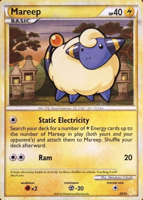 Mareep (20/30) [HeartGold & SoulSilver: Trainer Kit - Raichu] | Rock City Comics