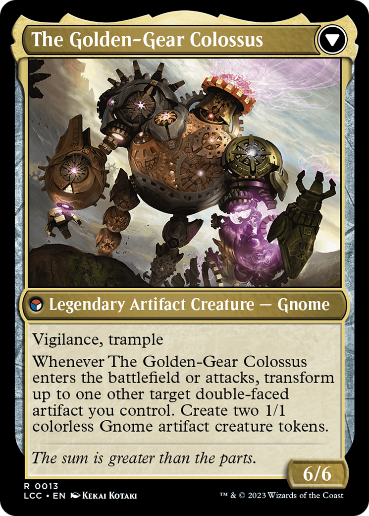 Tetzin, Gnome Champion // The Golden-Gear Colossus [The Lost Caverns of Ixalan Commander] | Rock City Comics