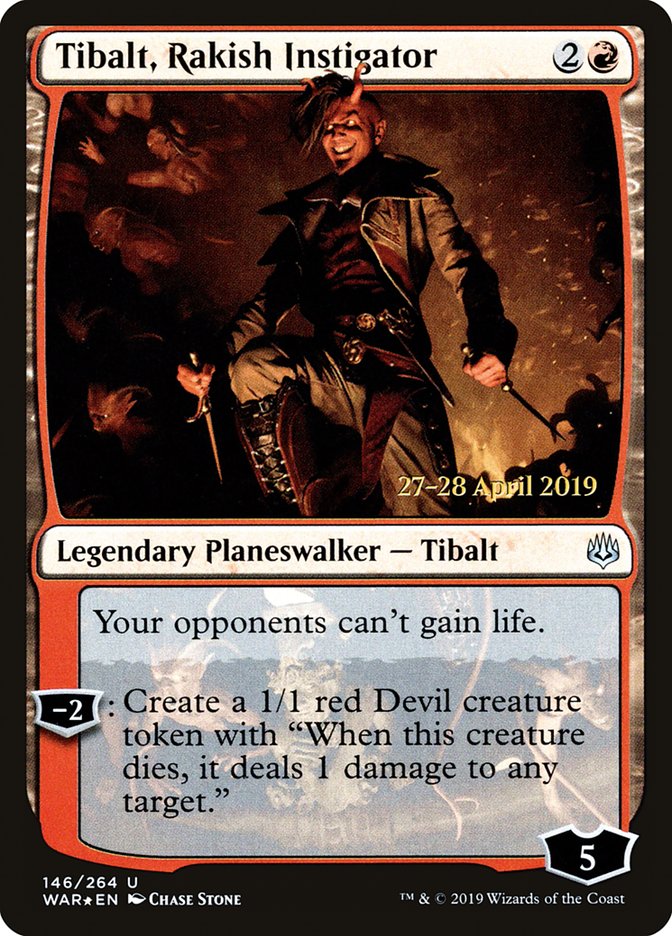 Tibalt, Rakish Instigator  [War of the Spark Prerelease Promos] | Rock City Comics