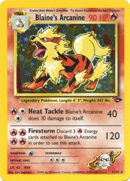 Blaine's Arcanine (1/132) [Gym Challenge Unlimited] | Rock City Comics