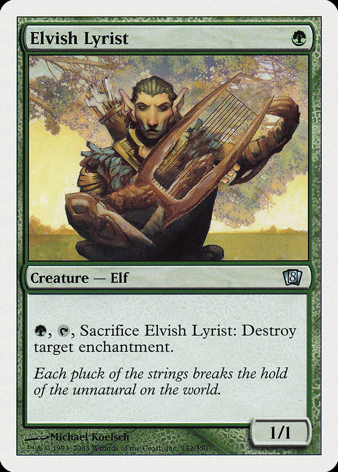 Elvish Lyrist [Eighth Edition] | Rock City Comics