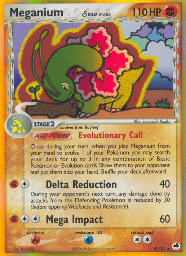 Meganium (4/101) (Delta Species) [EX: Dragon Frontiers] | Rock City Comics