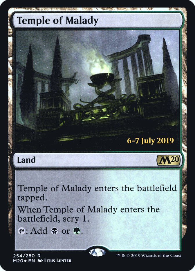 Temple of Malady  [Core Set 2020 Prerelease Promos] | Rock City Comics