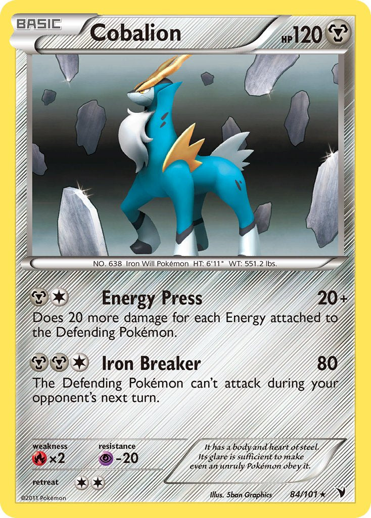 Cobalion (84/101) (Battle Arena Deck Exclusive) (Theme Deck Exclusive) [Black & White: Noble Victories] | Rock City Comics