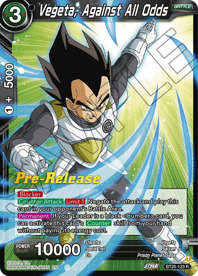 Vegeta, Against All Odds (BT20-123) [Power Absorbed Prerelease Promos] | Rock City Comics