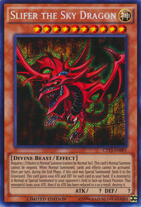 Slifer the Sky Dragon [CT13-EN001] Secret Rare | Rock City Comics