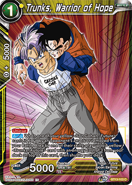 Trunks, Warrior of Hope (Common) [BT13-103] | Rock City Comics