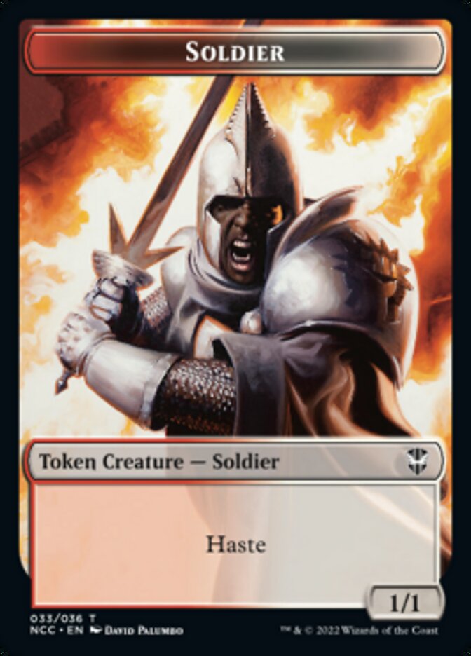 Soldier (33) // Devil Double-sided Token [Streets of New Capenna Commander Tokens] | Rock City Comics