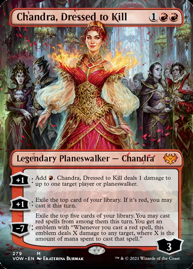 Chandra, Dressed to Kill (Borderless) [Innistrad: Crimson Vow] | Rock City Comics