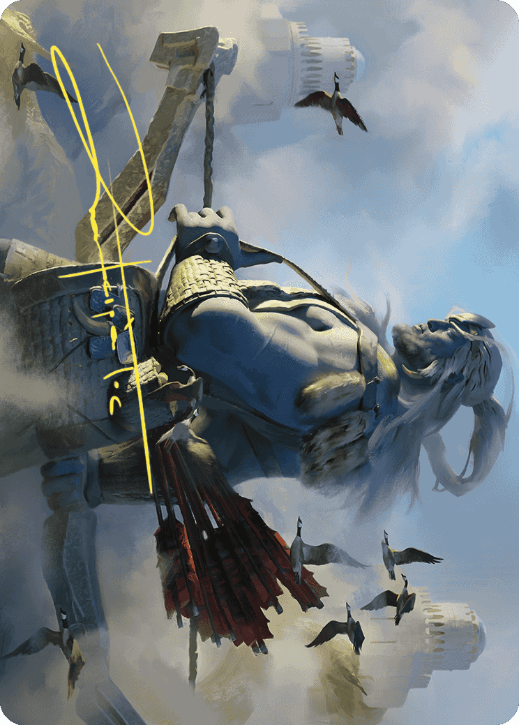 Skybeast Tracker Art Card (Gold-Stamped Signature) [Wilds of Eldraine Art Series] | Rock City Comics