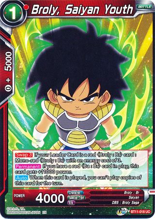 Broly, Saiyan Youth [BT11-018] | Rock City Comics