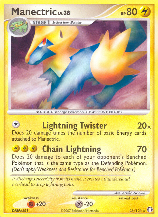 Manectric (28/123) [Diamond & Pearl: Mysterious Treasures] | Rock City Comics