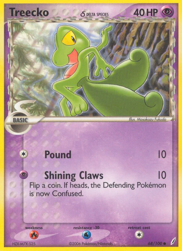 Treecko (68/100) (Delta Species) [EX: Crystal Guardians] | Rock City Comics