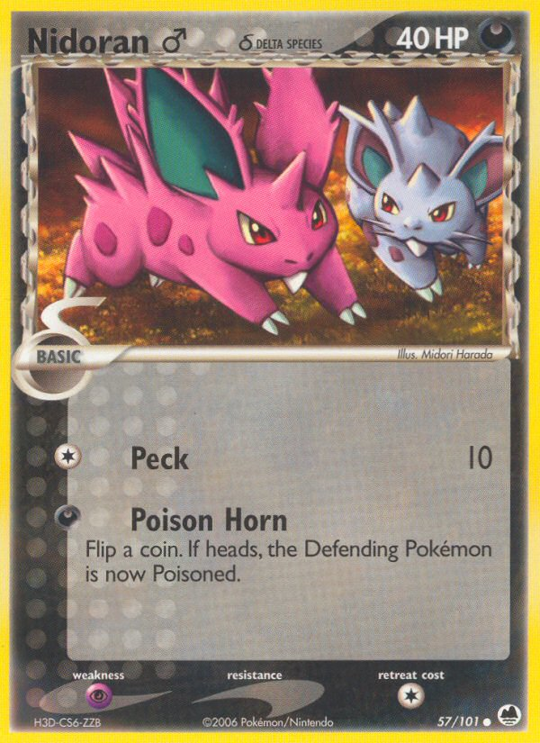 Nidoran (57/101) (Male) (Delta Species) [EX: Dragon Frontiers] | Rock City Comics