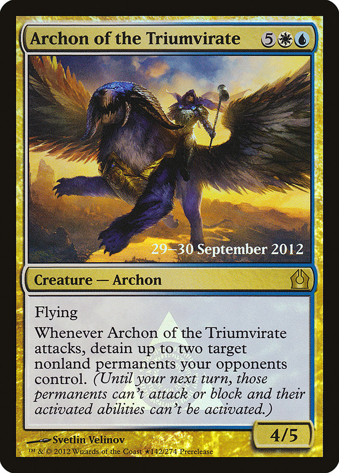 Archon of the Triumvirate [Return to Ravnica Prerelease Promos] | Rock City Comics