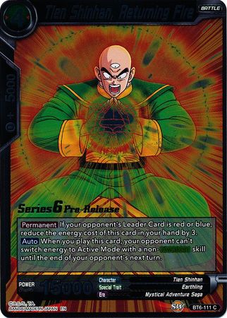 Tien Shinhan, Returning Fire [BT6-111_PR] | Rock City Comics