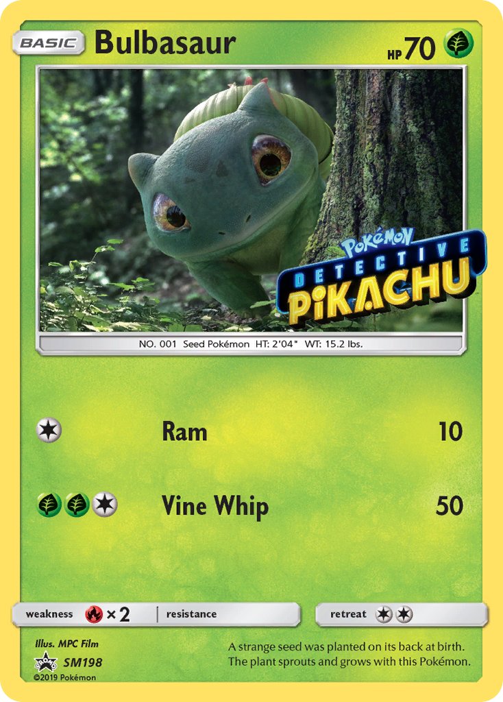 Bulbasaur (SM198) (Detective Pikachu Stamped) [Sun & Moon: Black Star Promos] | Rock City Comics