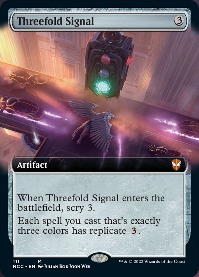 Threefold Signal (Extended Art) [Streets of New Capenna Commander] | Rock City Comics